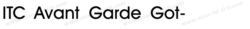 ITC Avant Garde Got字体转换